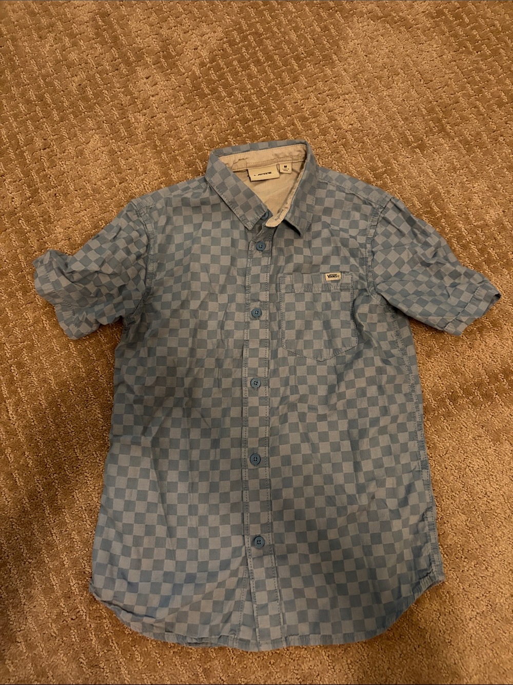Boys checkered button down